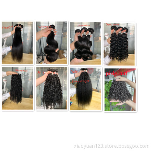 Super double drawn 12A Silky straight Machine made Human hair wigs with fringe/hair bang